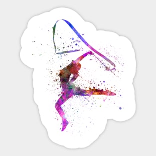 Rhythmic gymnastics in watercolor Sticker